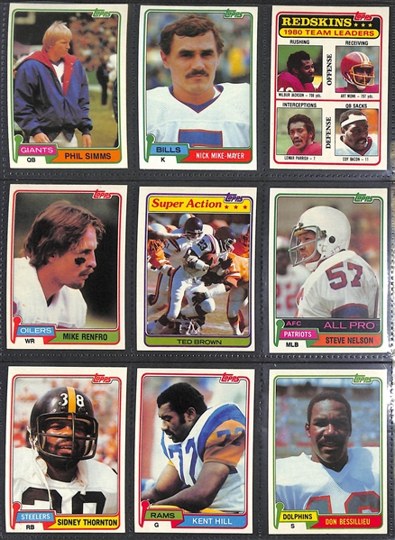 Mostly Pack-Fresh 1981 Topps Complete Football Set w. Joe Montana, Art Monk, Dwight Clark Rookies (All 528 Cards)
